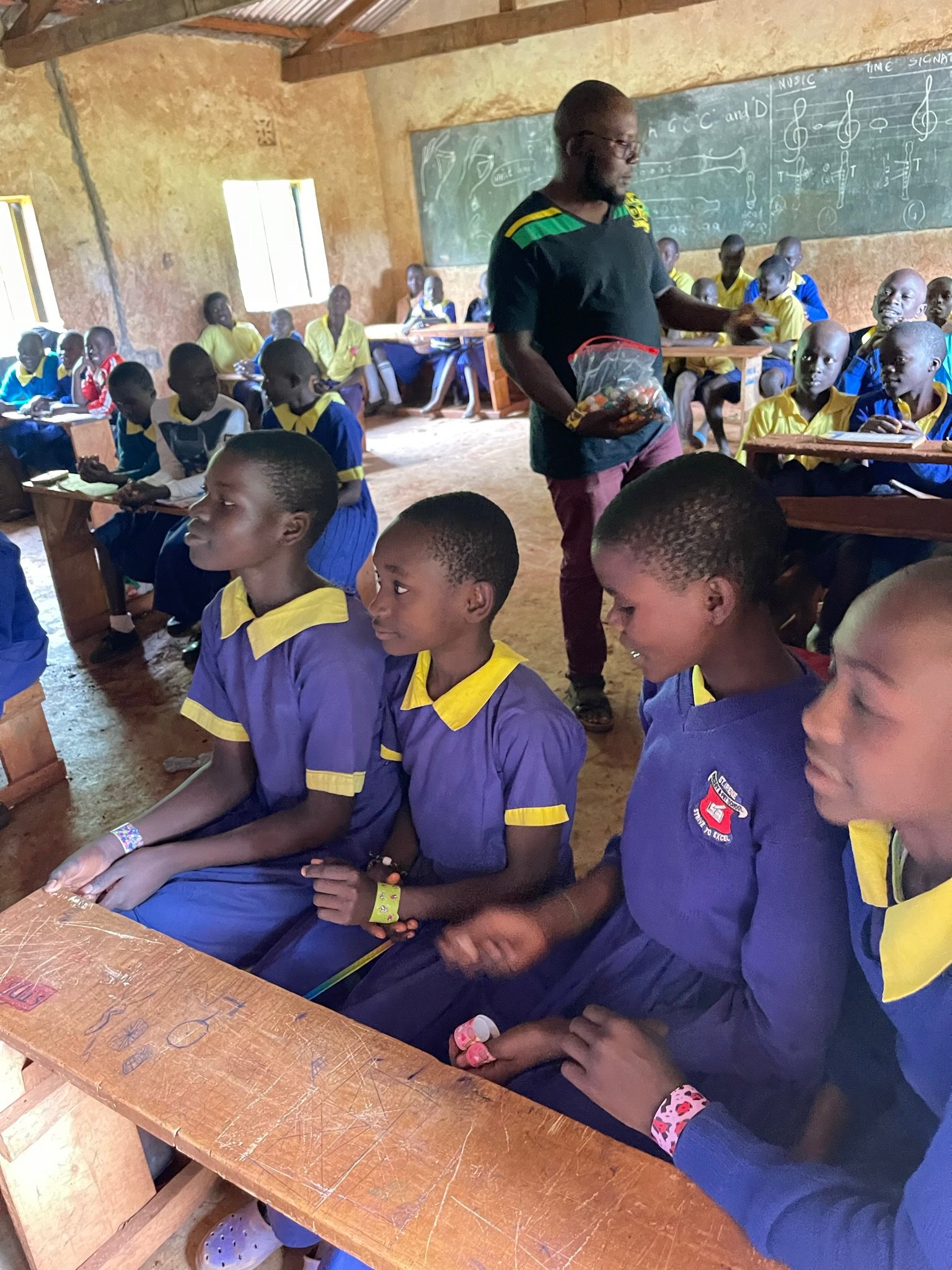 Children in classroom learning